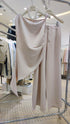 Ladies Safin Twist Asymmetrical Sleeves Blouse With Trousers Sets